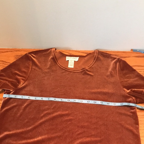 Draper’s & Damon’s medium petite velour short sleeve shirt. Like new condition! - Picture 5 of 7